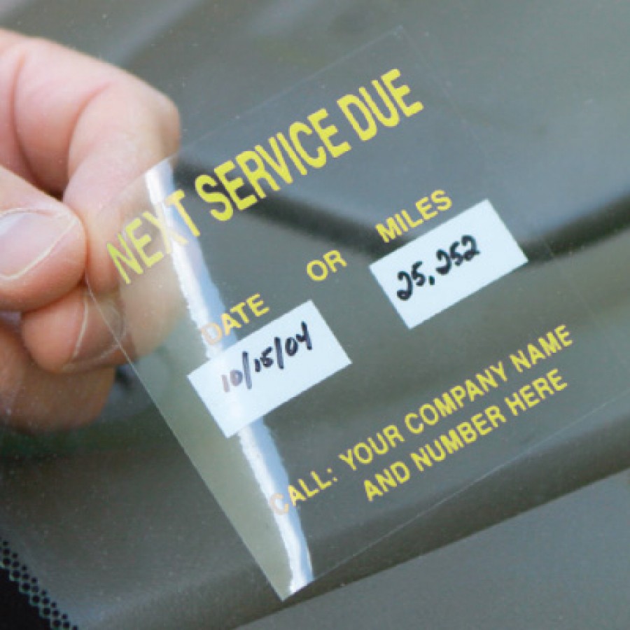 Custom static cling window labels