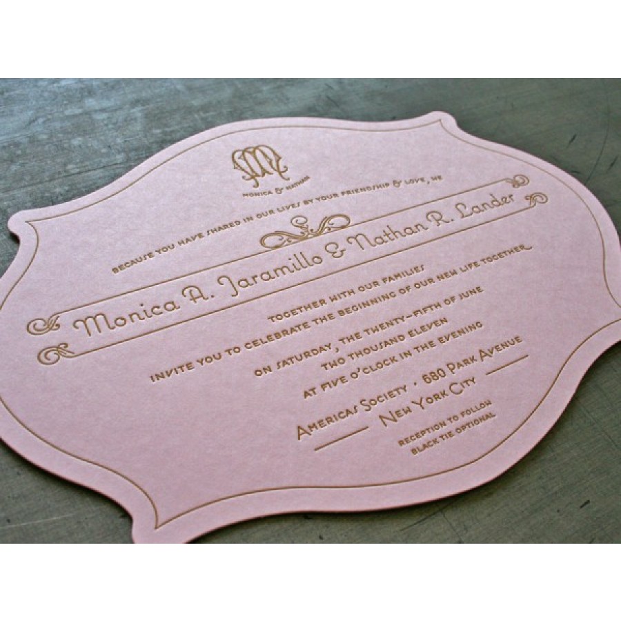Die Cut Letterpress Printed Labels