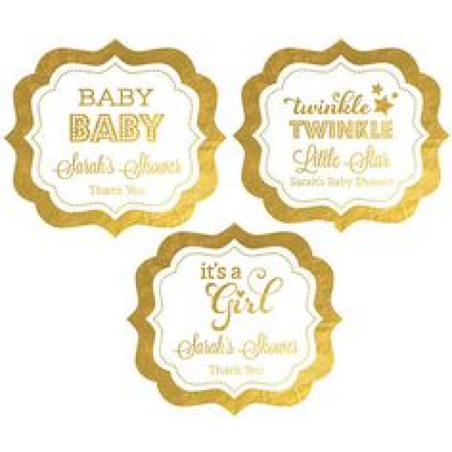 Metallic Gold Die Cut Labels