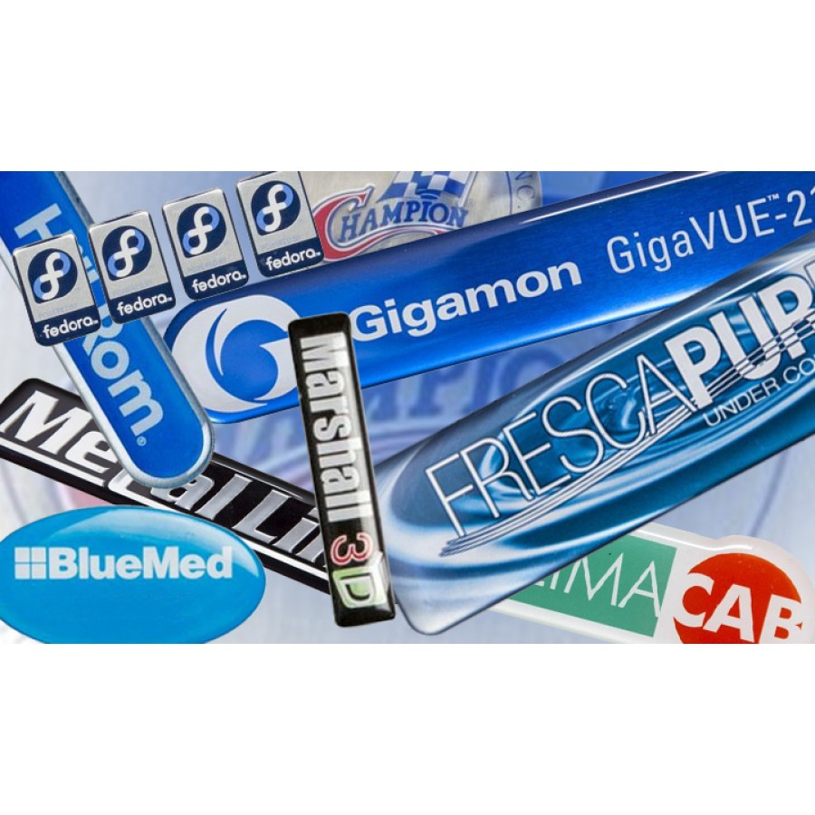 Die cut Resin domed labels