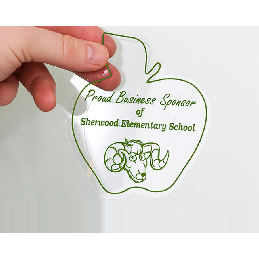 Die Cut static cling window labels