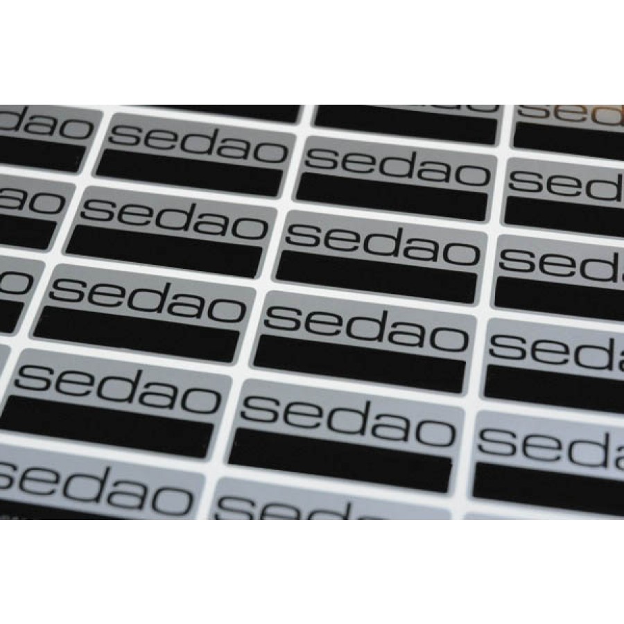 Custom Metallic Silver Labels