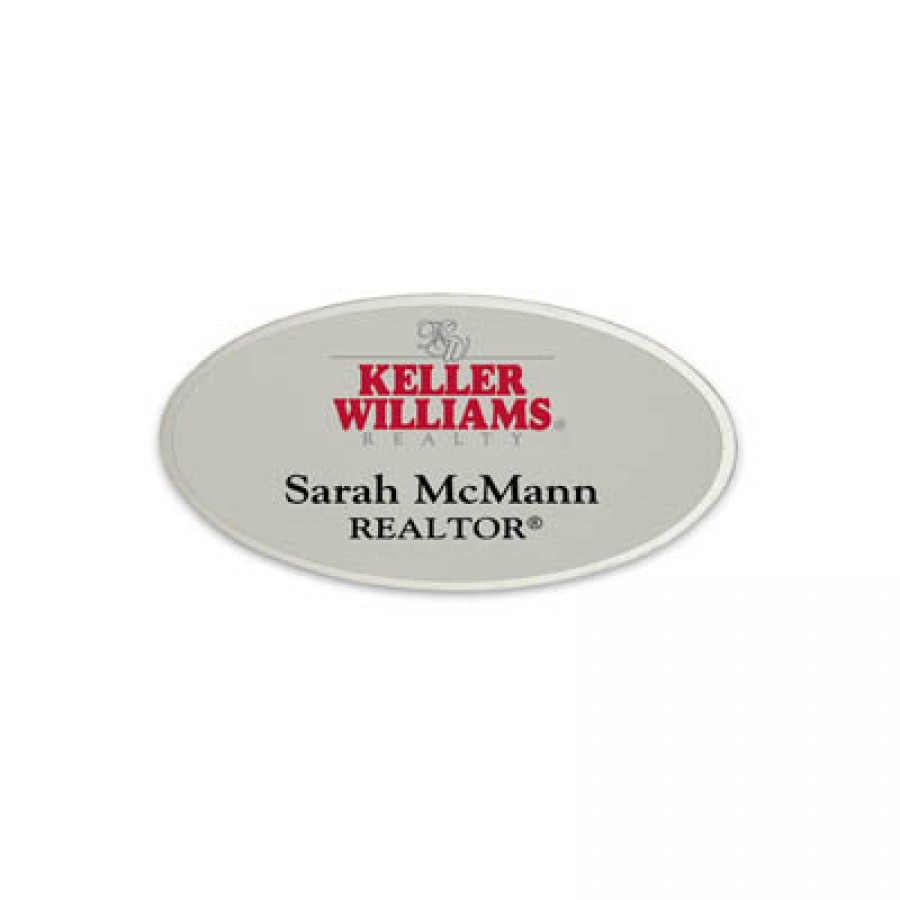 Oval Frosted / Etched Labels 