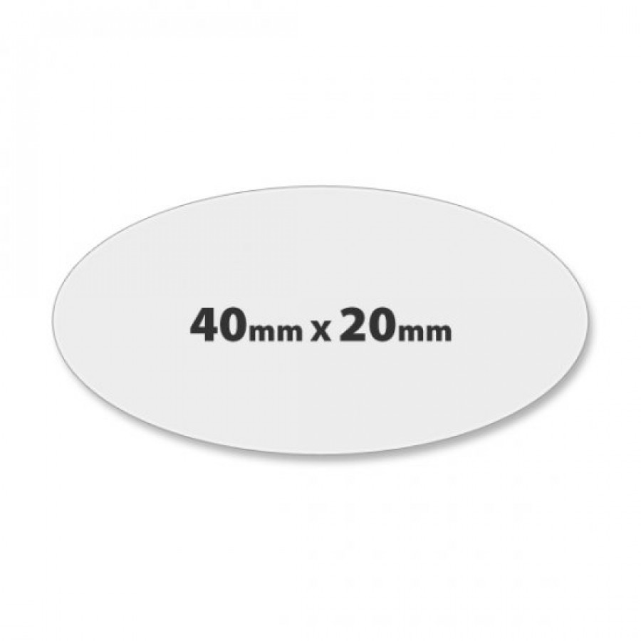 Oval paper labels 