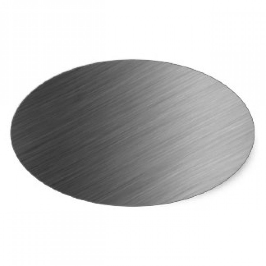 Oval Brushed Aluminium Labels