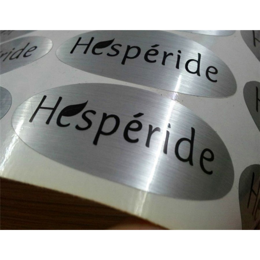 Oval Silver Labels