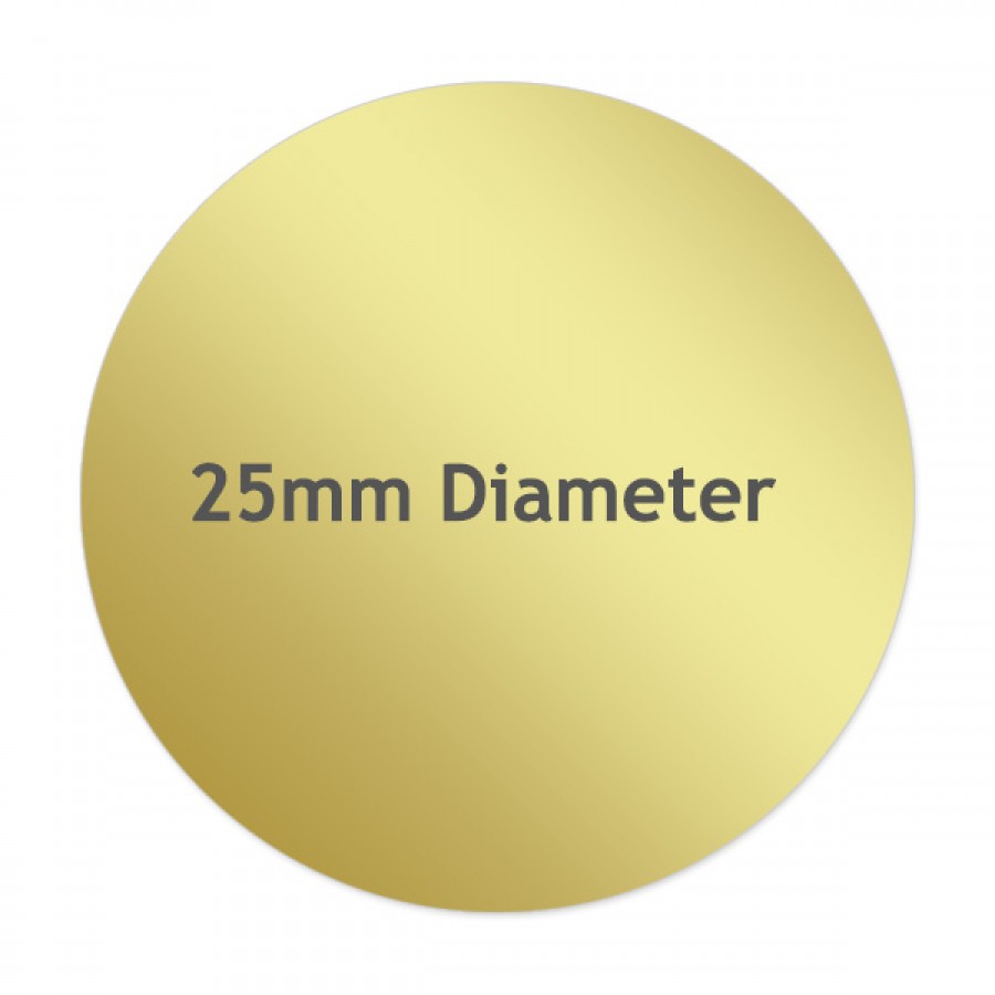 Metallic Round Gold Labels