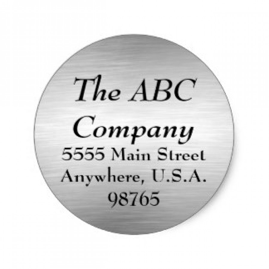 Round Brushed Aluminium Labels