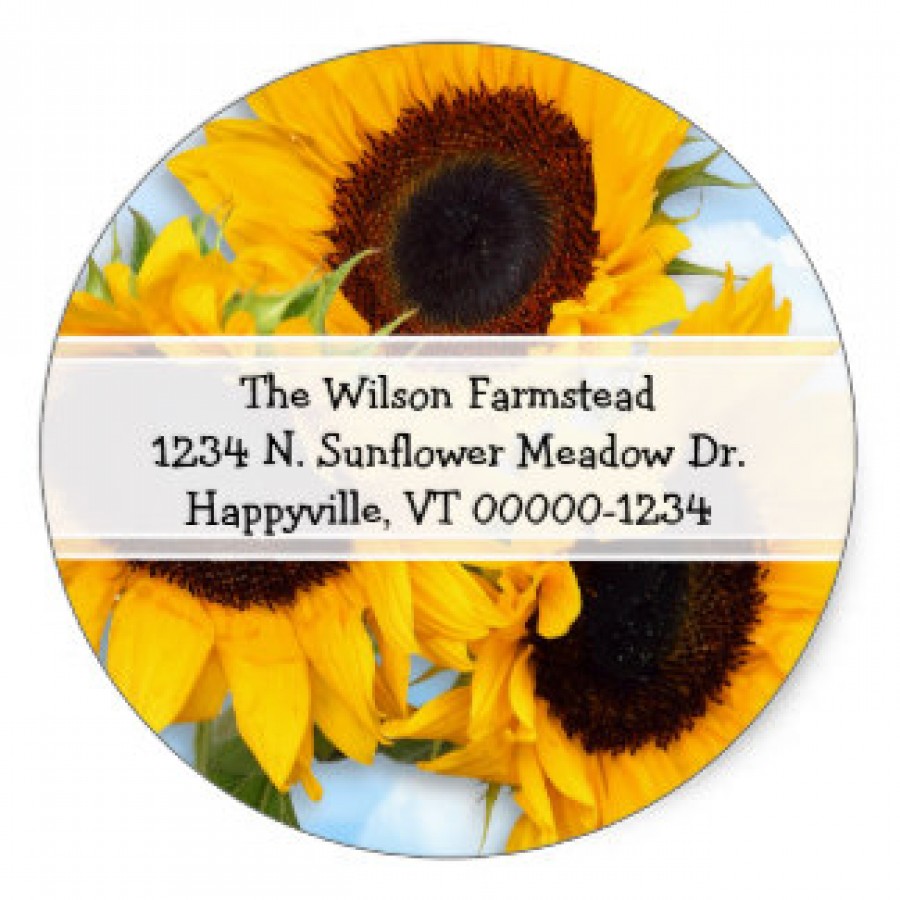 Round Return Address Labels
