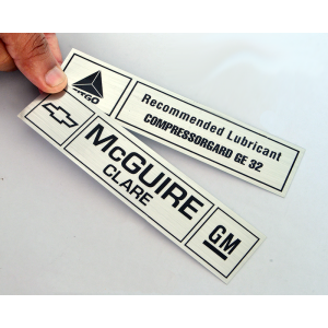 Custom Brushed Aluminium Labels