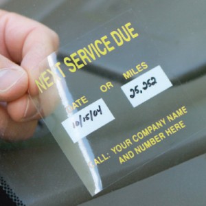 Custom static cling window labels