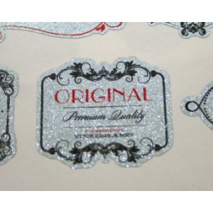 Die Cut Silver Metallic Labels