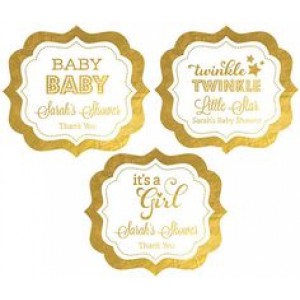 Metallic Gold Die Cut Labels