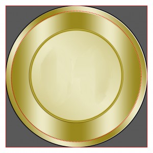 Round Gold Labels
