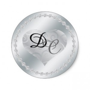 Round Metallic Silver Labels