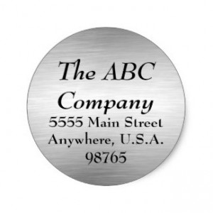 Round Brushed Aluminium Labels