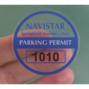 Round static cling window labels