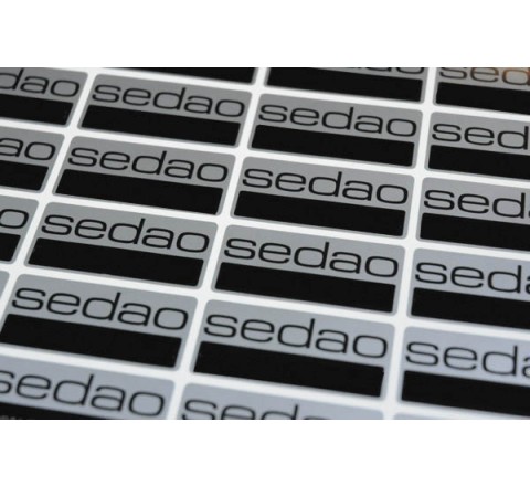Custom Metallic Silver Labels