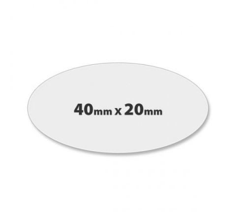 Oval paper labels 