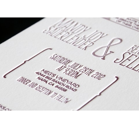 Rectangle Letterpress Printed Labels