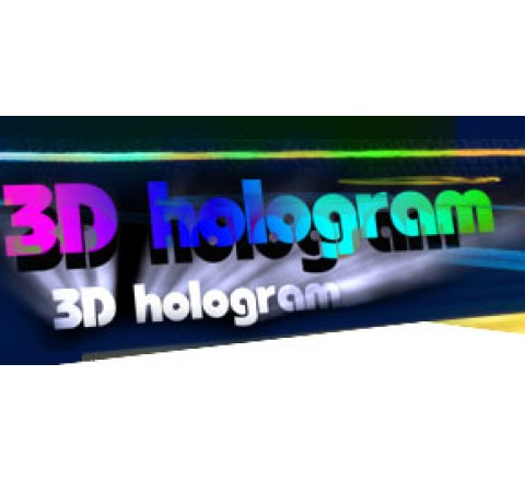 Rectangle 3D Hologram Labels 