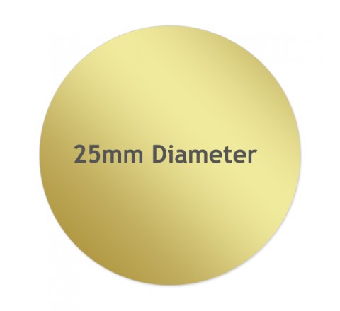 Round Metallic Gold Labels