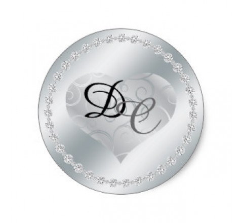 Round Metallic Silver Labels